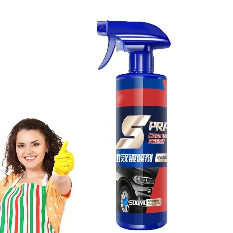 

500ml 3 In 1 Car Paint Repair Ceramic Coating Spray Quick Nano-coating Spray Wax Automotive Hydrophobic Polish Paint Cleaner