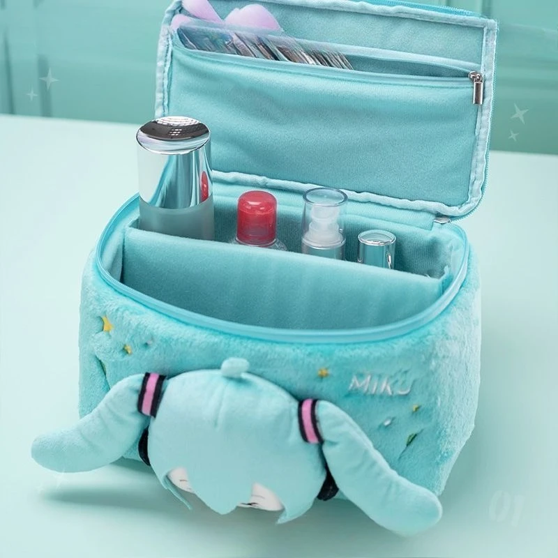 new-hatsune-miku-anime-peripheral-cute-cartoon-sweet-girl-portable-plush-cosmetic-bag-high-looking-storage-bag-holiday-gift