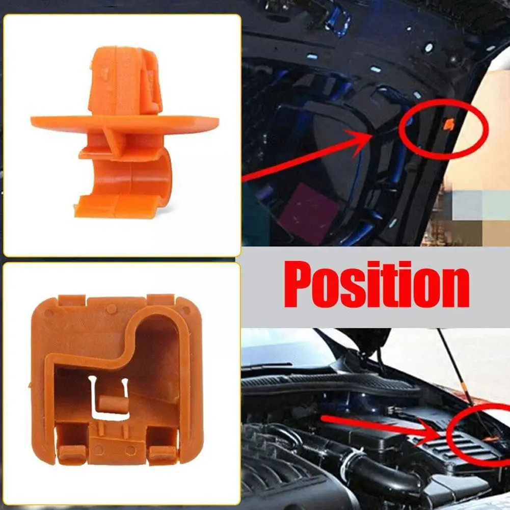 Plastic Car Roomster Hood Bonnet Rod Stay Bracket Buckle Clip For Skoda Fabia 2007-2014For Skoda Octavia 2004-2013 1U082357 R4R5