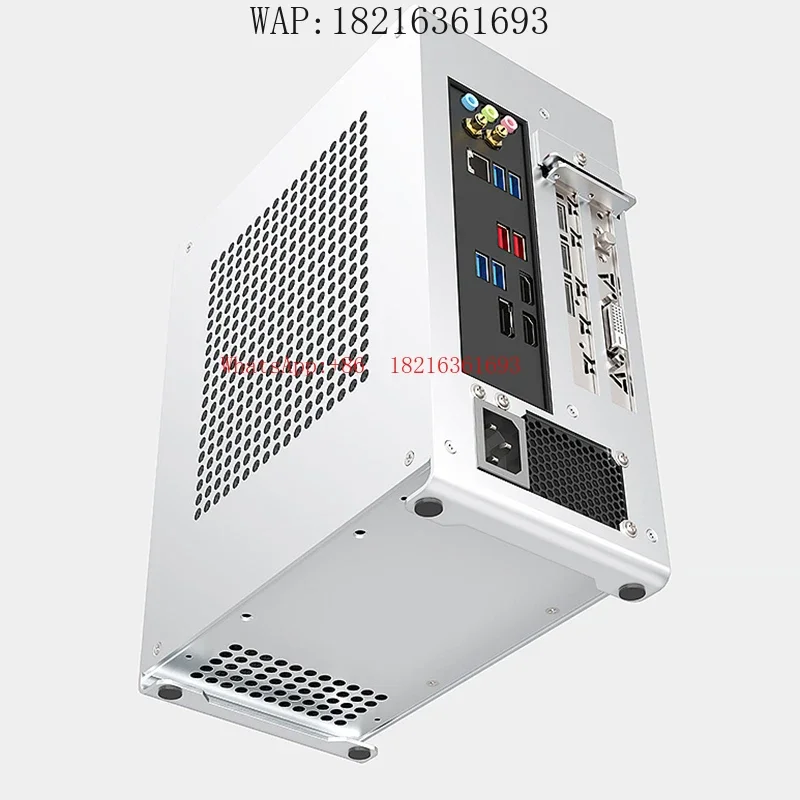 2026GOOD Single Display Backpack Portable Vertical Table With Host All-aluminum A4 Mini ITX Small 1U Chassis