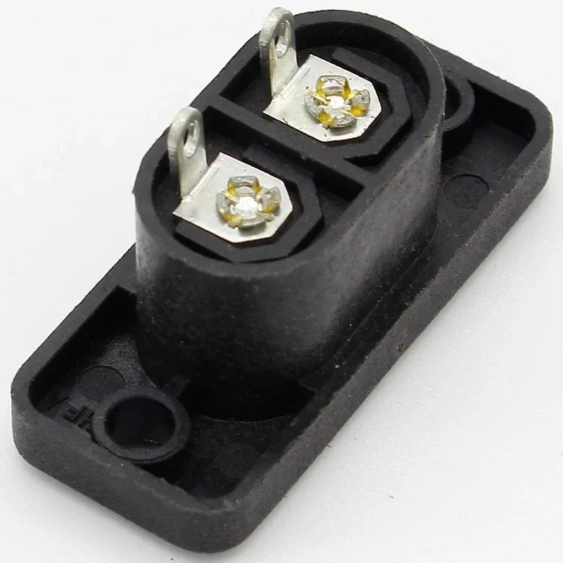 5pcs 2Pin  AC 2.5A 5A 250v C8 male power socket embedded electric connector connector 35mm*15mm