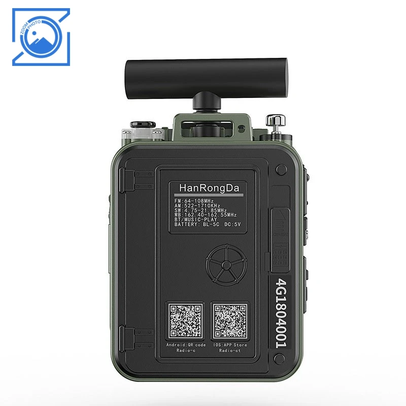 HRD-777 جهاز استقبال راديو بلوتوث FM AM SW WB متعدد الوظائف مع تصميم جيروسكوب ببصمة الإصبع