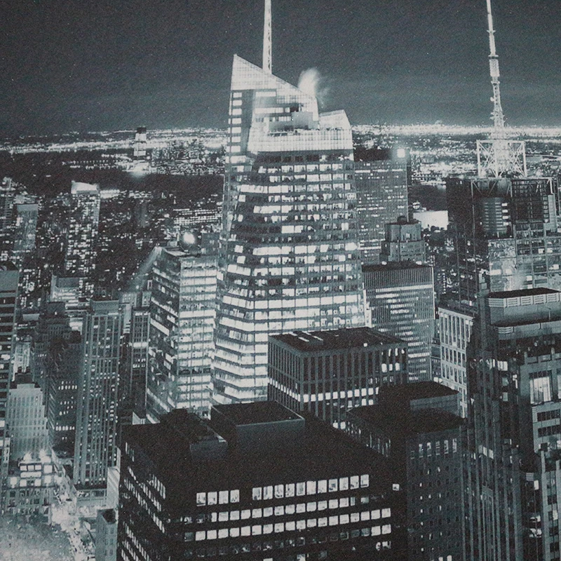 Custom Photo Wallpaper Mural Night View City Black And White Building Wall Paper Modern Living Room Mural Wallpaper