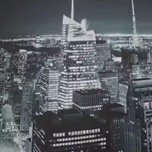 Custom Photo Wallpaper Mural Night View New York City Black And White Building Wall Paper Modern Living Room Mural Wallpaper - AliExpress 