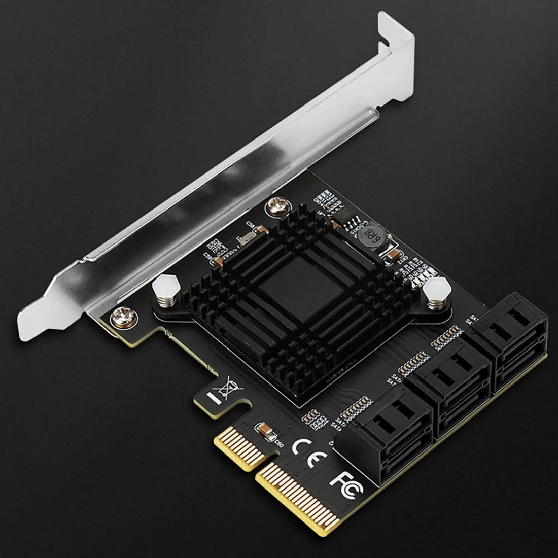 La tarjeta de expansión SATA PCIEx4 a 6 puertos admite expansión de tarjeta de disco duro 16T ASM1166