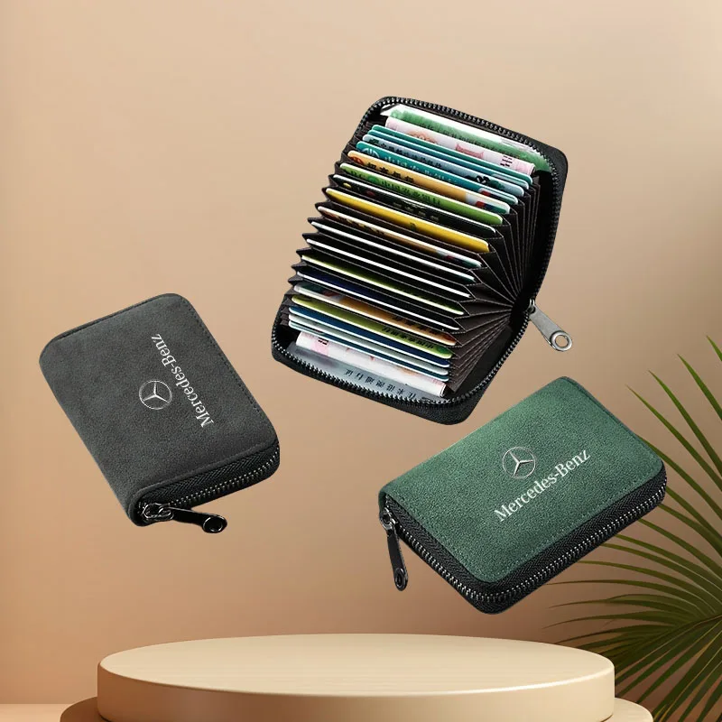 

Wallet Holders Bank Credit Card Holder Cover Wallets Bag Key Bag for Mercedes Benz AMG W211 W212 W210 W168 W220 Car Accessories