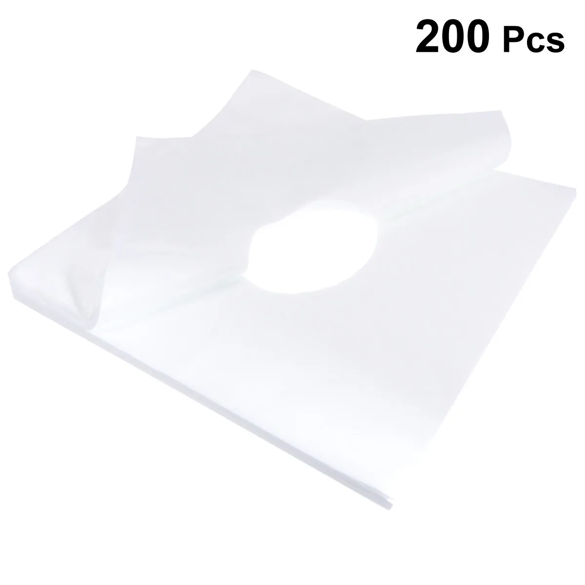 

200 шт. одноразовых мягких дышащих нетканых массажных накладок с отверстием для лица для спа-салонов, салонов красоты, ухода за ногами, больниц