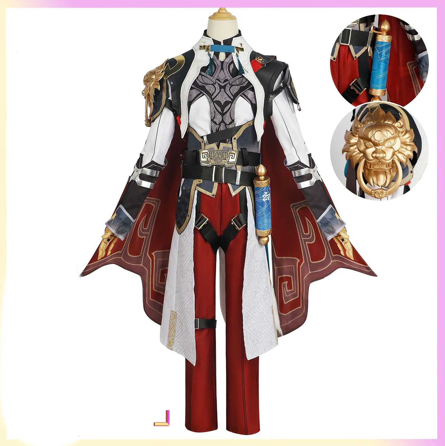 Bhāo Huakan Xīng Qiongen Tiê Dão سلسلة الفضة الذئب جينغ يوان تأثيري لعبة أنيمي مجموعة كاملة من 2nd البعد تأثيري الملابس النسائية #1