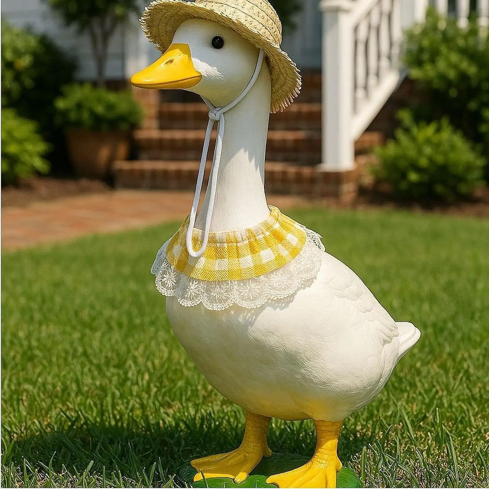 

Goose Hat Scarf Porch Goose Outfit Funny for Pets,Show Costume,Lawn Costume,Hen Top Hat for Dog Duck