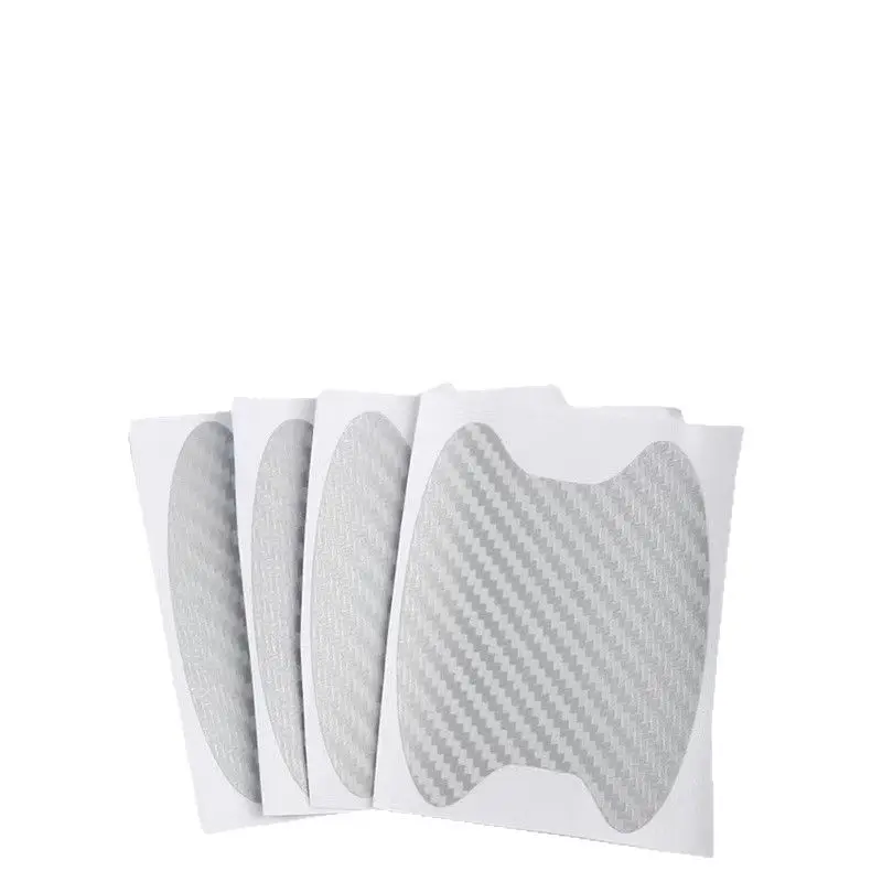 4 Pieces of High-quality Modified Car with Carbon Fiber Texture Protection Door Handle Scratch Cover Available in Two Sizes