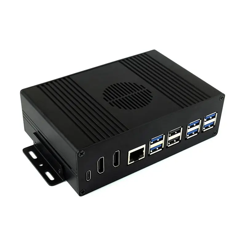 N91R-Multi-Functional All-In-One Mini-Computer Kit Designed For Raspberry Pi 5, Aluminum Alloy Case For Pcie Adapter