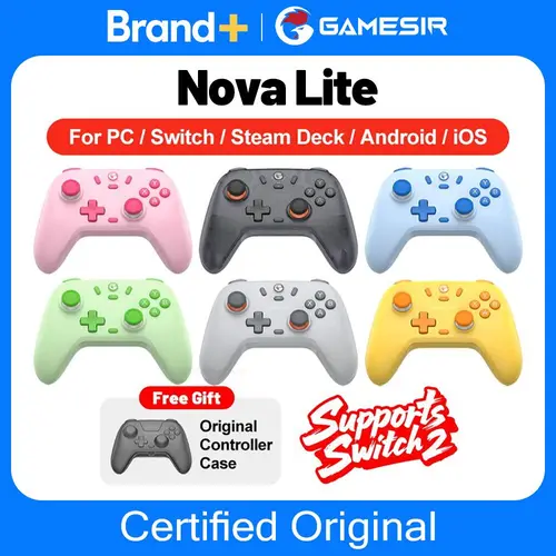 Imagen 1 del producto Gamesir Nova Lite Gamepads PC para Nintendo Switch 2 controlador Switch Steam Android iOS iPhone Control Hall efecto Joystick