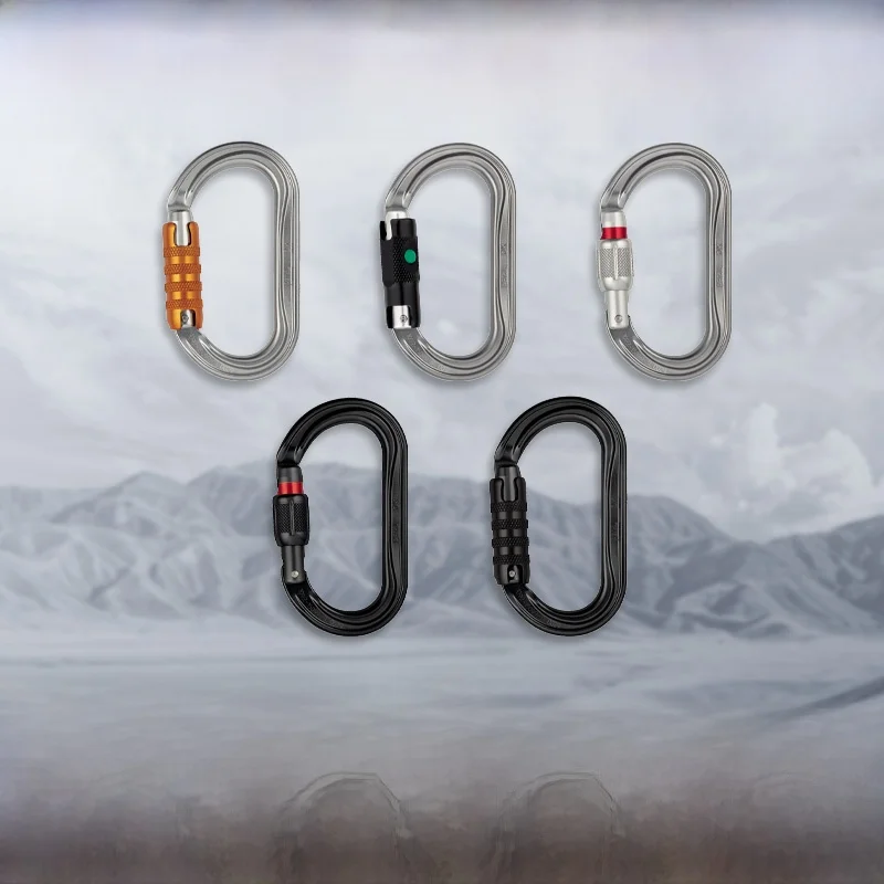 Mosquetón Profesional Petzl para Escalada en Roca, Gancho de Seguridad Tipo O para Trabajos en Altura, Bloqueo Principal para...