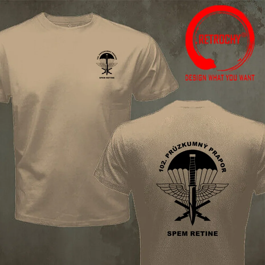Funny Design 102nd Recon Battalion Czech Army Special Forces Paratroopers  Shirt Men Fashion Trendy Casual Clothing Stylish Tops