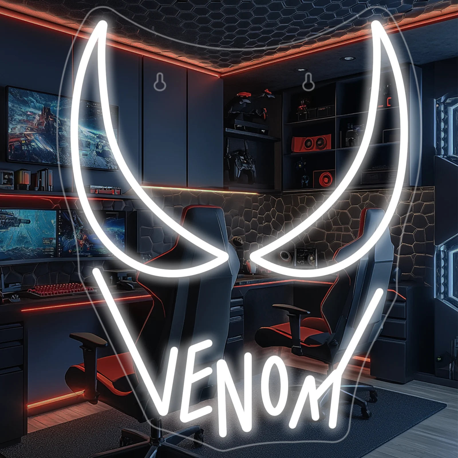 ヴェノム-led-ネオンサイン調光可能なネオンライト部屋の装飾寝室パーティーバークラブ-usb-電源ランプスーパーヒーロー壁ライトアップサイン