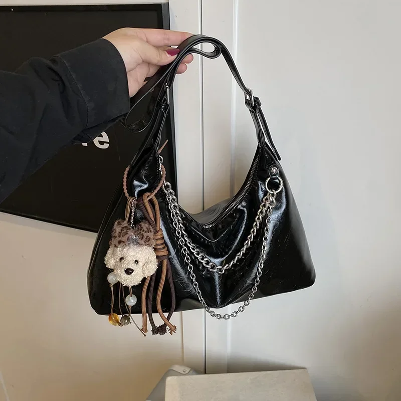 

New 2025 Fashionable Handbag - Small Square Shoulder/Underarm/Crossbody Bag, Niche Pleated Chain, Exquisite Craftsmanship