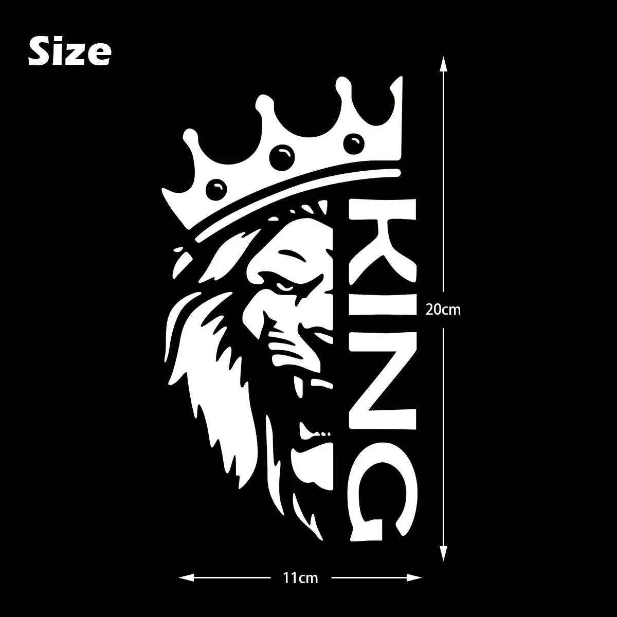 Lion with a Crown King Reflective Car Sticker Decor Motorcycle Scooter Auto Body Windshield Vinyl Waterproof  Decal Accessories