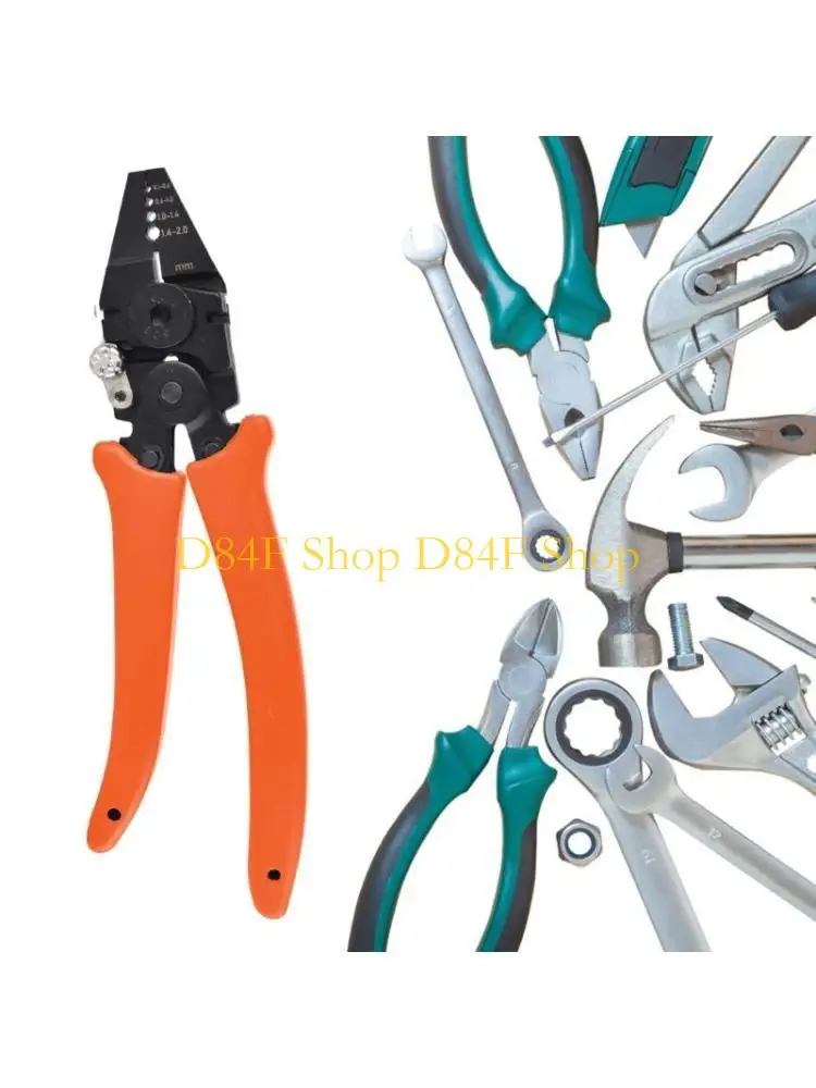 

D84F Compact Crimping Pliers for M 0.2-M 1.5 Aluminium Sleeve Crimper for Electrician