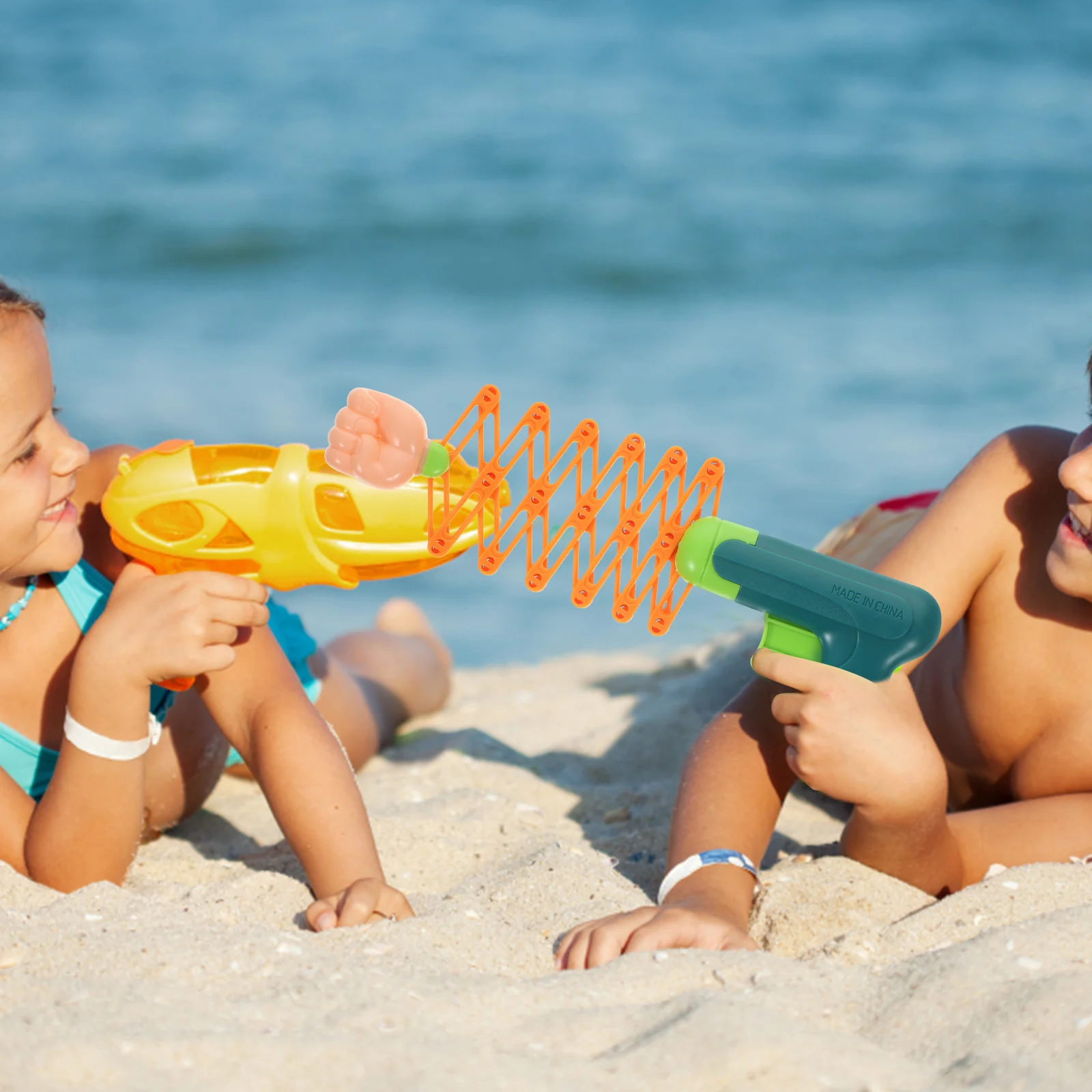 2 pezzi giocattolo pugno retrattile giocattoli per bambini trucco giocattolo stress ufficio infantile scherzo puntelli plastica creativa bambino