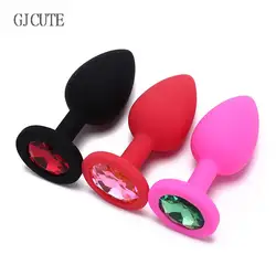 Sexy Silicone Anal Plug Massage Adult Sex Toys For Women Or Man Butt Plugs（Bottom Diamond Color Random）