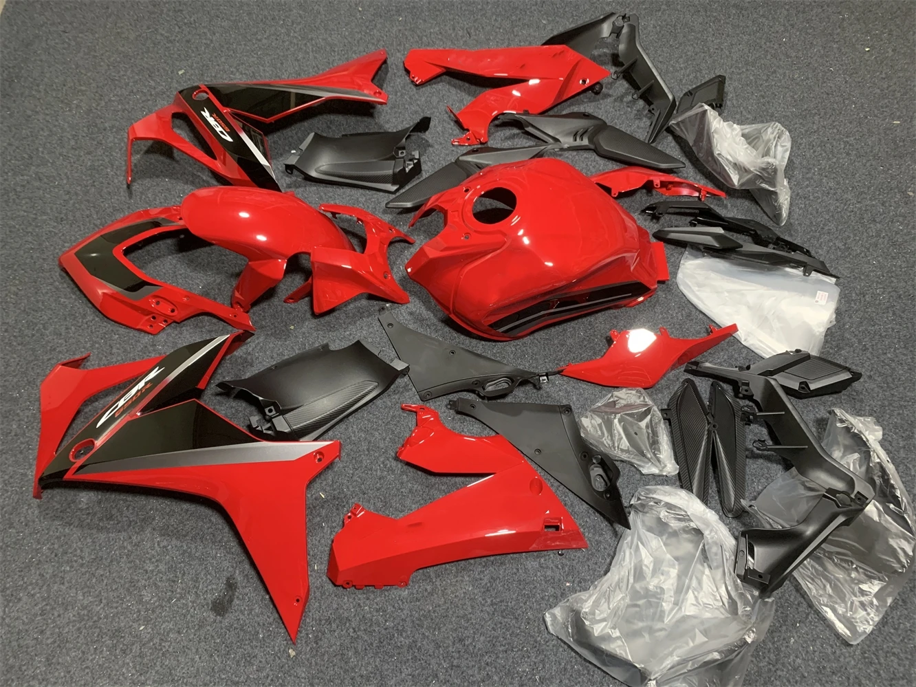 Motorcycle fairing fits CBR650R 19 2021 22 23 years CBR650 2019 2020 2021 2022 2023 Fairing Red grey Black motorcycle housing