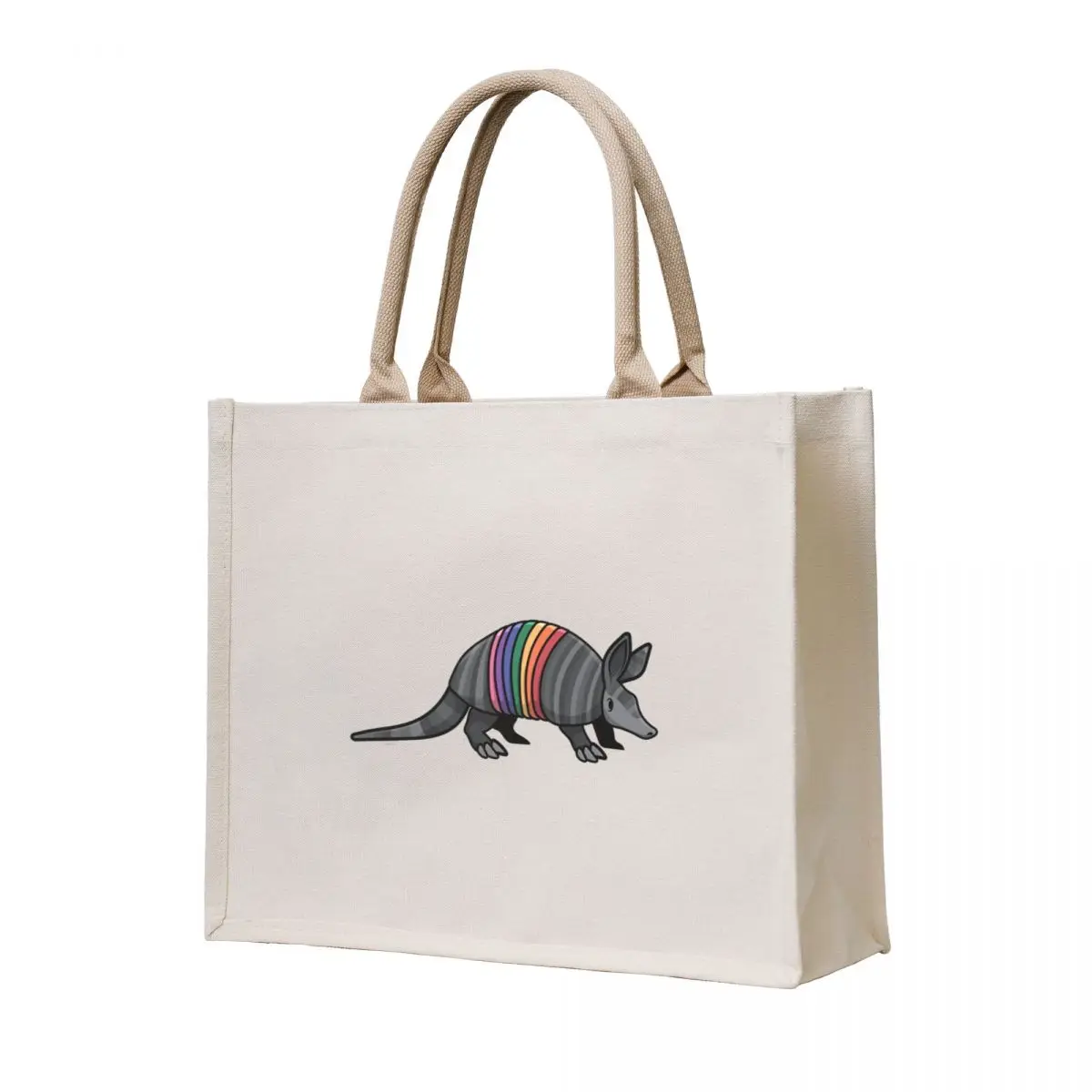 

Rainbow Armadillo Tote Bag Canvas Women bags Women's handbag eco pack