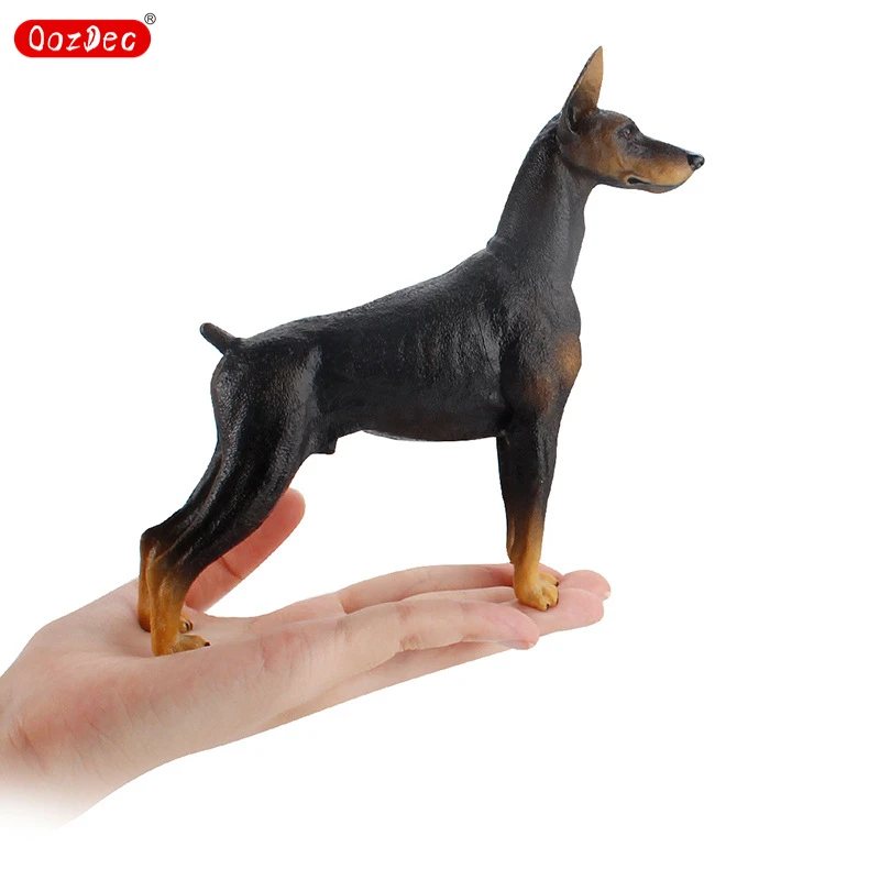 OozDec Doberman Pinscher Big Dog Animal Action Figures Decoration High Simulation Pvc Lovely Pet Model Toys