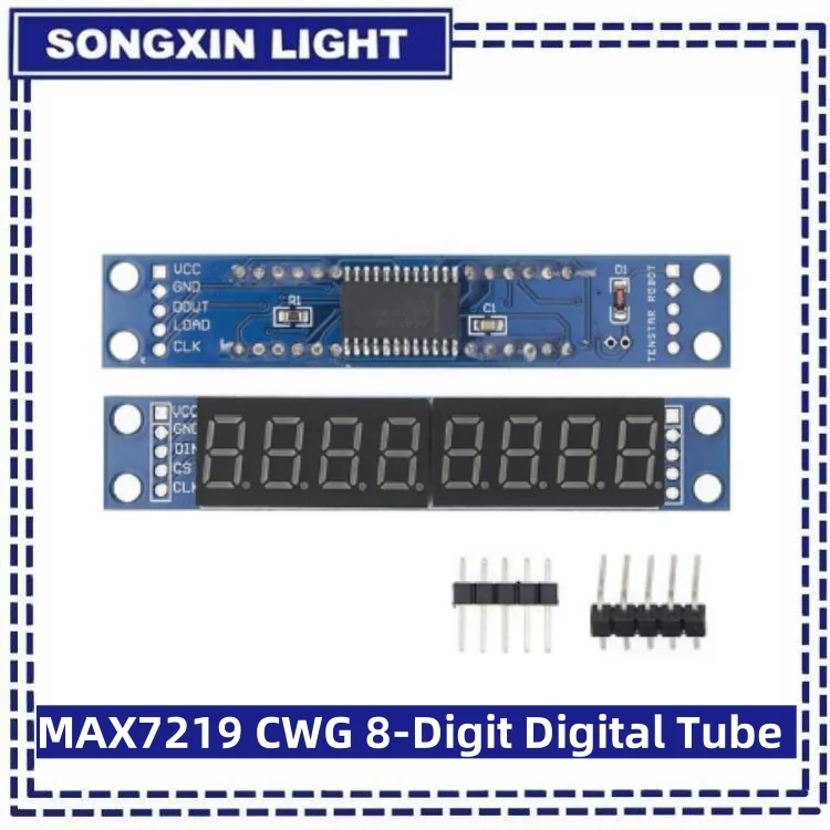 MAX7219 CWG 8-Digit Digital Tube Display Control Module Red Three IO for Arduino