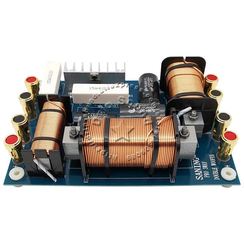 1PC 800W 2-Way HiFi Crossover, Dual Woofer & Tweeter Frequency Divider, 3-Unit Car/Home Audio Speaker Filter