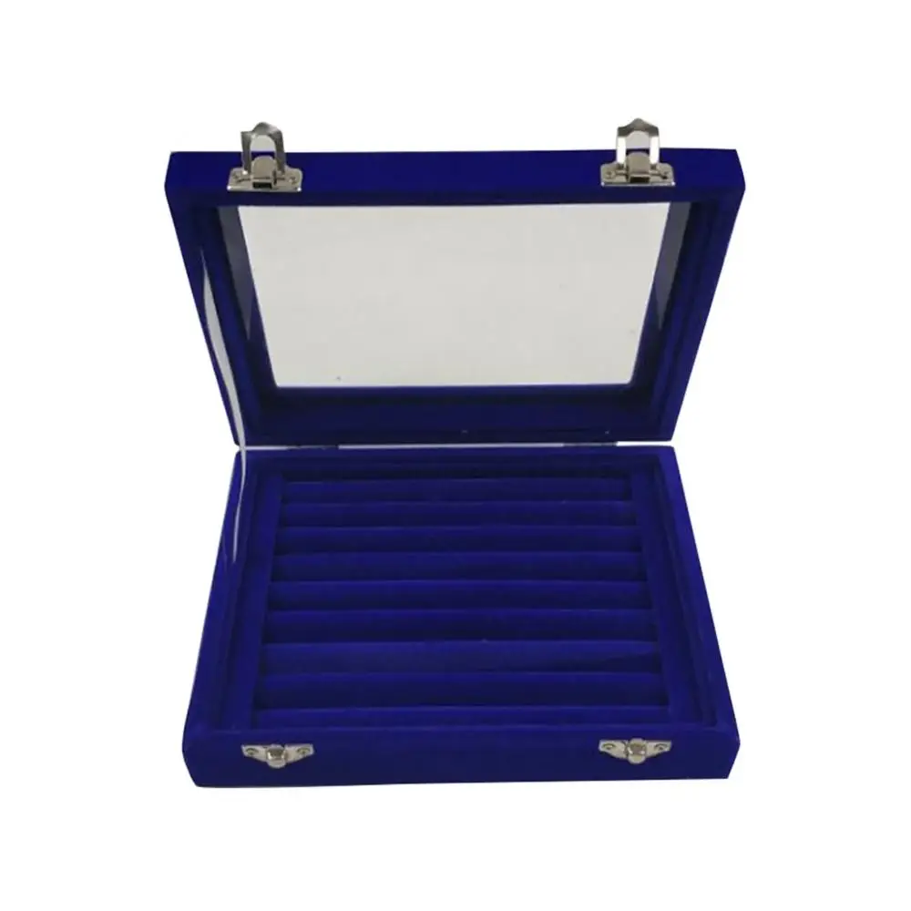 Velvet Jewelry Box Display Portable Jewelry Organizer Display Earring Ring Storage Tray Box Case Jewelry Packaging