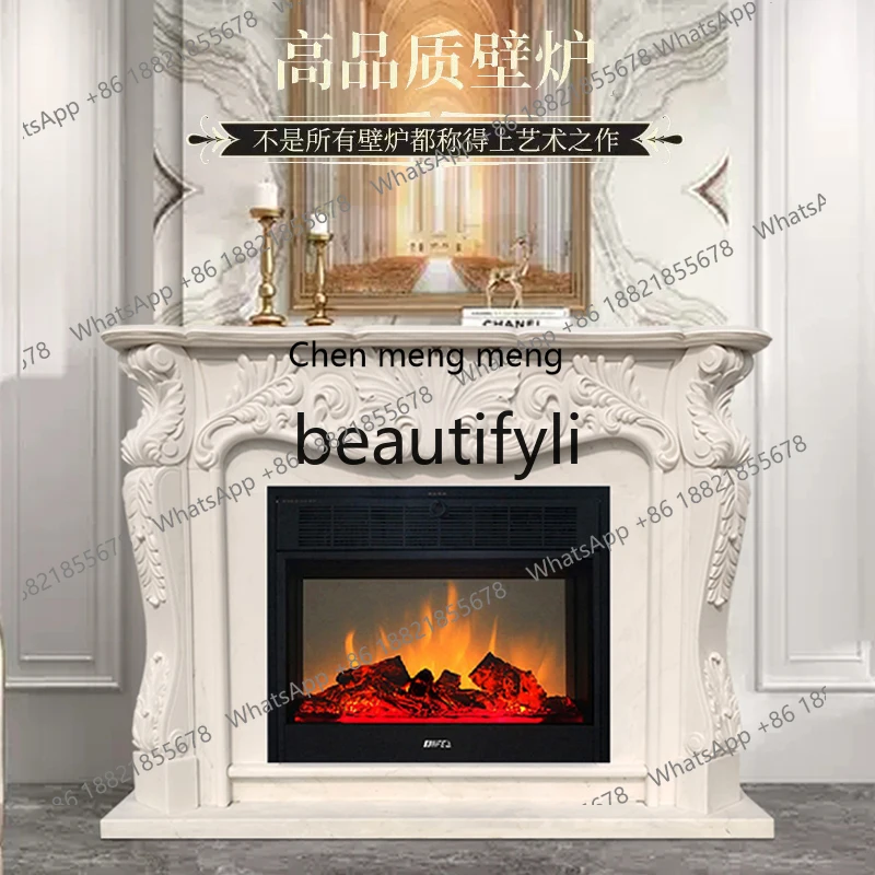 

Q178 Marble fireplace French carving interior decoration marble stone mantel custom