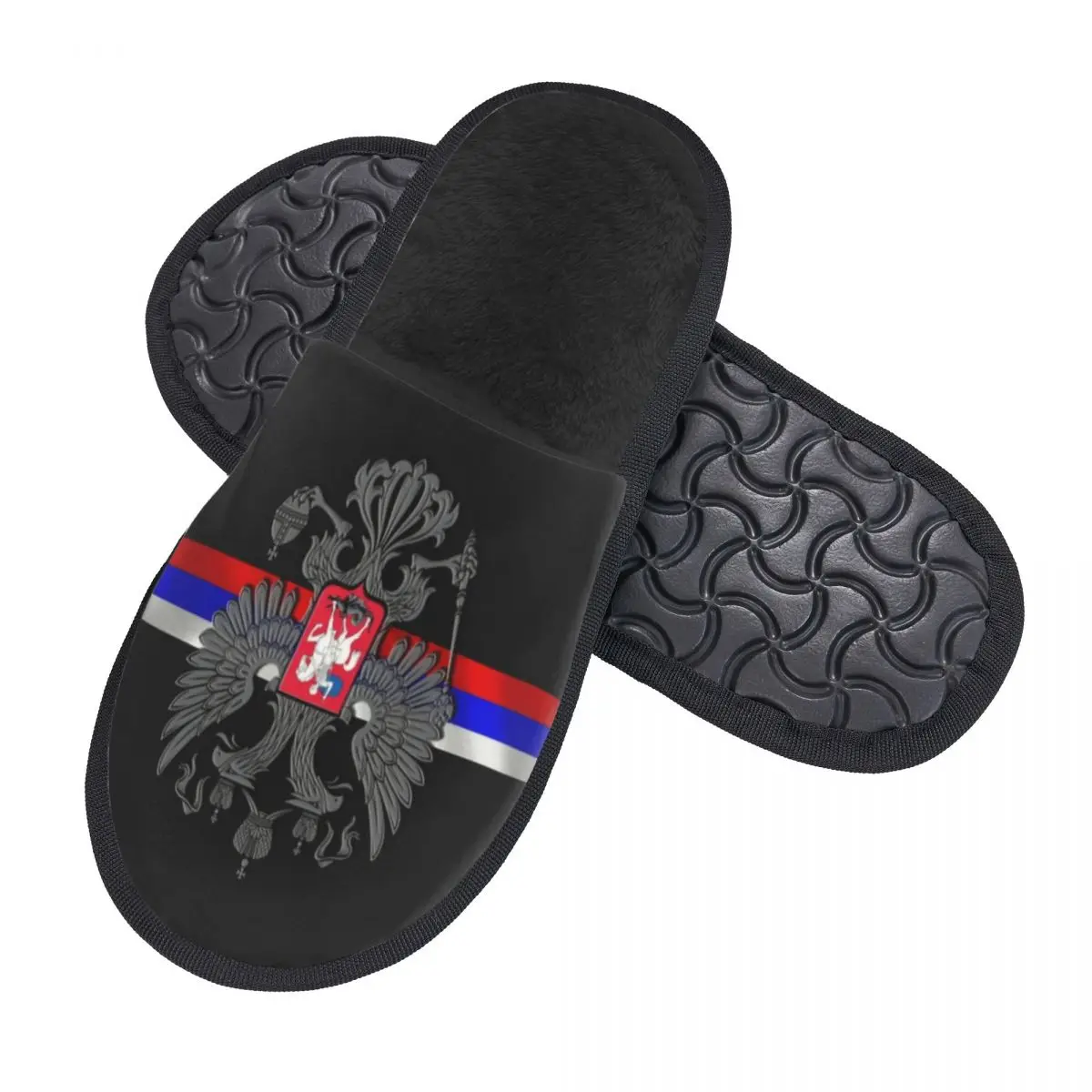 Custom Russia Proud--Soviet Russian Flag CCCP Communist Socialis Guest Slippers for Hotel Women House Slipper