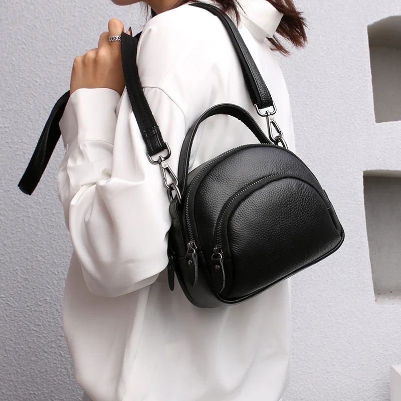 Designer Bags Famous Brand Women Bags 2023 leather fashion  messenger portable small round bag cowhide shoulder bag Monedero