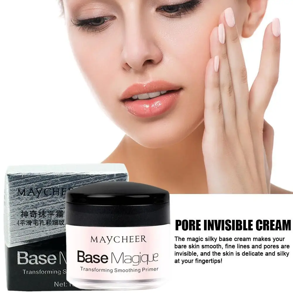 Magic Smooth Silky Face Makeup Primer Invisible Pore Wrinkle Cover Concealer Foundation Base 100% Amazing Effect MAYCHEER CREAM