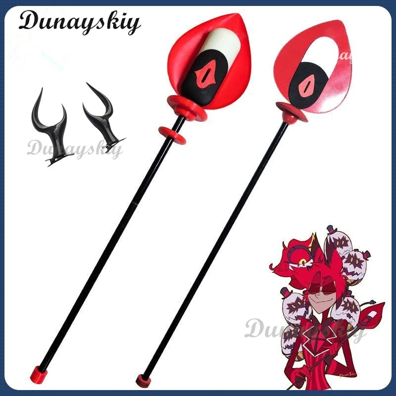 

ALASTOR Cosplay 3D Props 85CM Detachable Vertical Microphone Sticks Canes For Halloween Hazbin Cosplay Hotel Carnival Party Prop