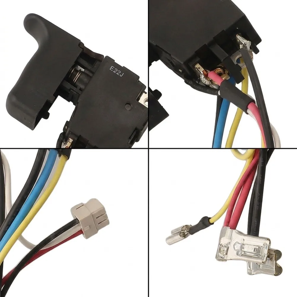 Drill Trigger Switch 16A 7.2-24V For HR202D BHR202RFE DHR202Z P'ower Tool Replacement Part B'lack Plastic Metal Accessory