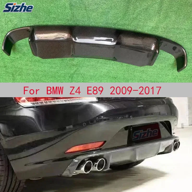 

For BMW Z4 E89 2009-2017 Carbon Fiber Rear Bumper Diffuser Splitters Spoiler Back Lip 3D Style Body Kit