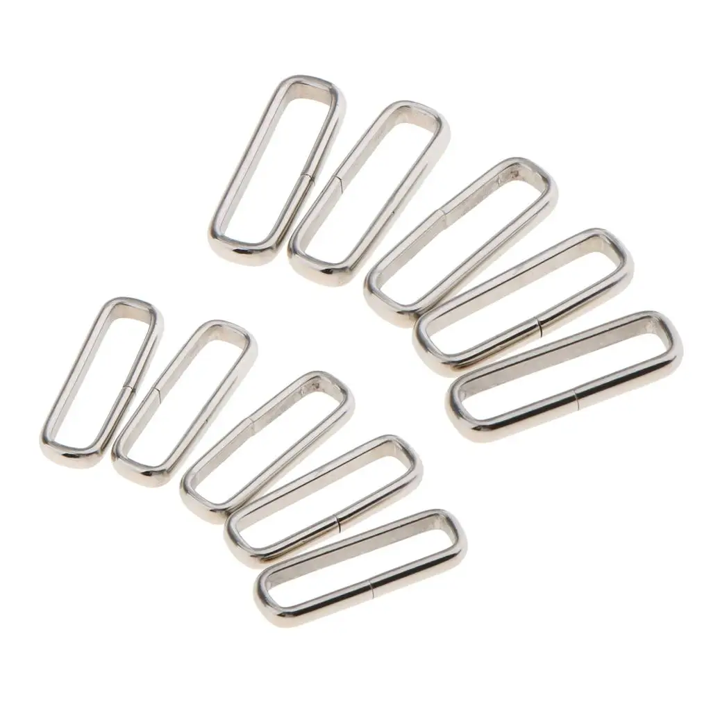 Watch Buckle Rings Stainless Steel Brushed Strap Keeper Loop Retainer for Nylon Band Replacement 20mm 22mm Silver