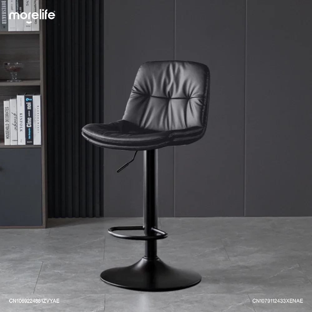 Nordic Lift Rotating Counter Stools Bar Chairs Home Modern Simple Backrest Creative Light Luxury High Feet Stool Home Furniture