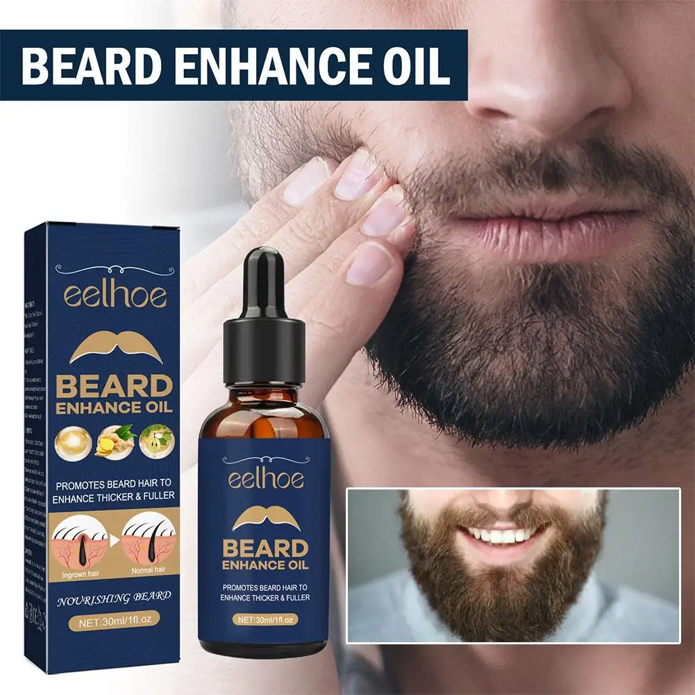 Eelhoe olio per la crescita della barba naturale strumenti per uomo olio addensato veloce trattamento per la cura della barba barba ammorbidente nutriente per la cura D3p0