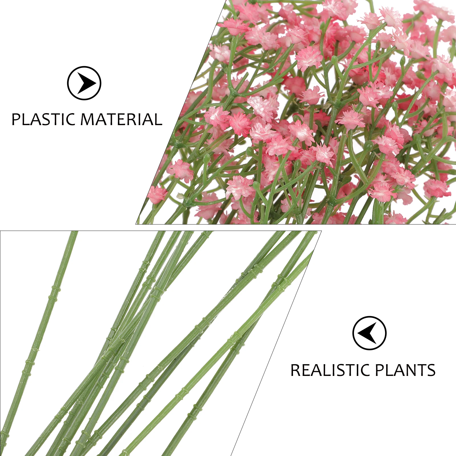 

10pcs Artificial Flowers Realistic Faux Baby Breath Bouquet for Vase Home Decor Wedding Party Gypsophila Fillers