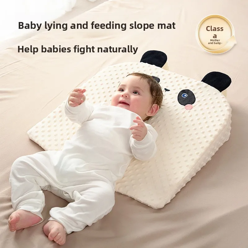 Newborn Baby Anti Spitting Slope Pad Baby Anti Overflow Choking Slope Pillow Side Lying Breastfeeding Tool NursingPillow