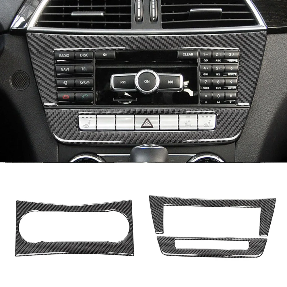 

Carbon Fiber Car Interior Center Console CD AC Panel Cover Trim Sticker For Mercedes Benz GLE 2015-2018 Accessories