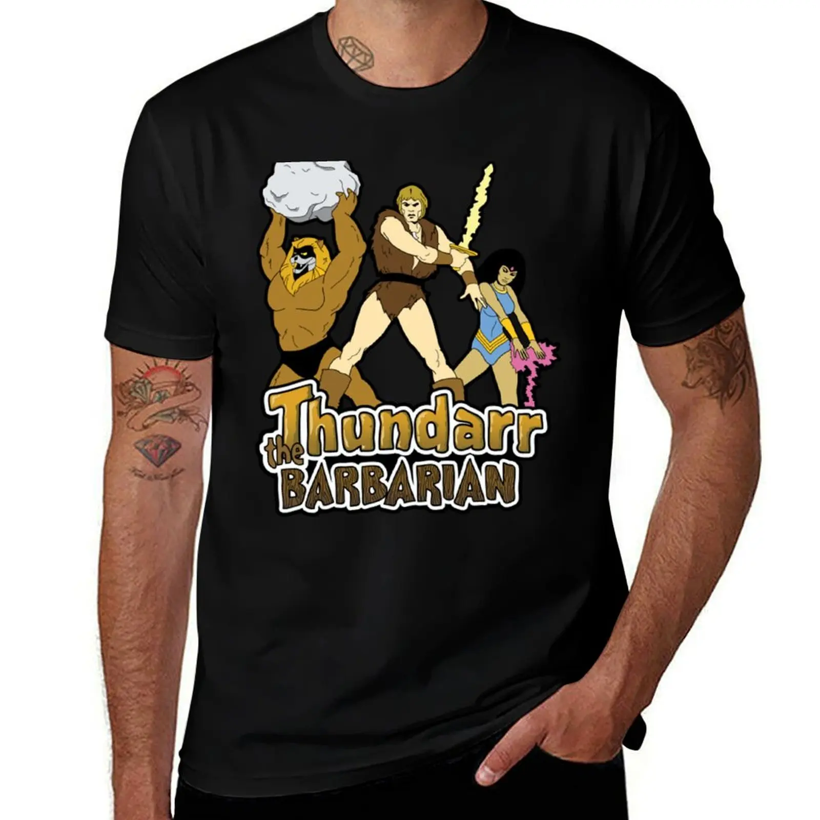 Thundarr The Barbarian T-Shirt Large Size Short Sleeve T-Shirt