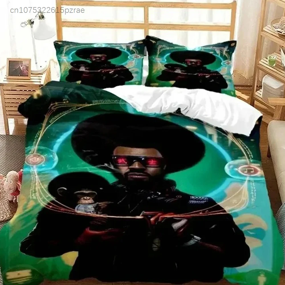 3D Hip Hop Rapper Bedding Set,Duvet Cover Comforter Bed Set Quilt Cover Pillowcase,King Queen Twin Size Boys Girls Adults