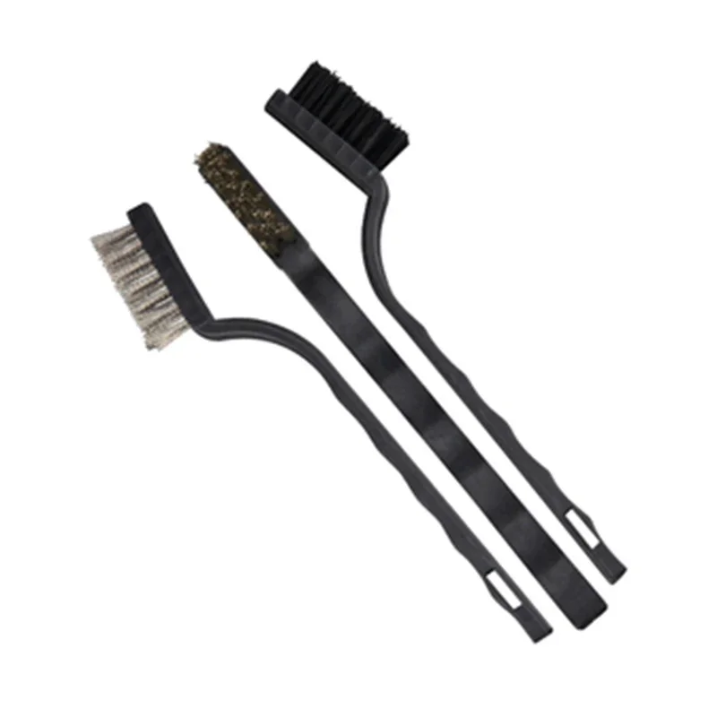 SUNSHINE SS-046-cepillo de limpieza para reparación de teléfono móvil, cepillo de acero antiestático, suave y fino, 3 en 1 IC