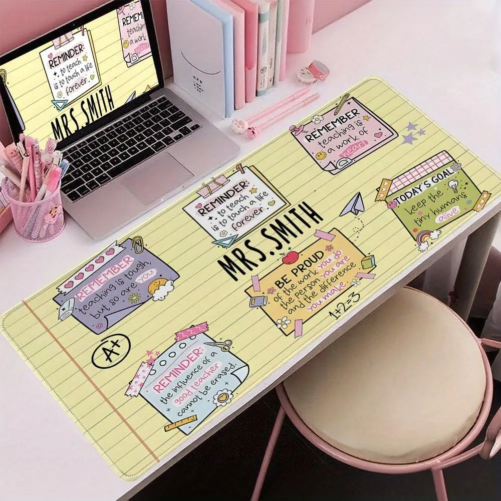 yellow kawaii E-sports Gaming Mouse Pad Desk mat Non-Slip Durable Stitched Edge Computer mouse pads suitable for office gaming