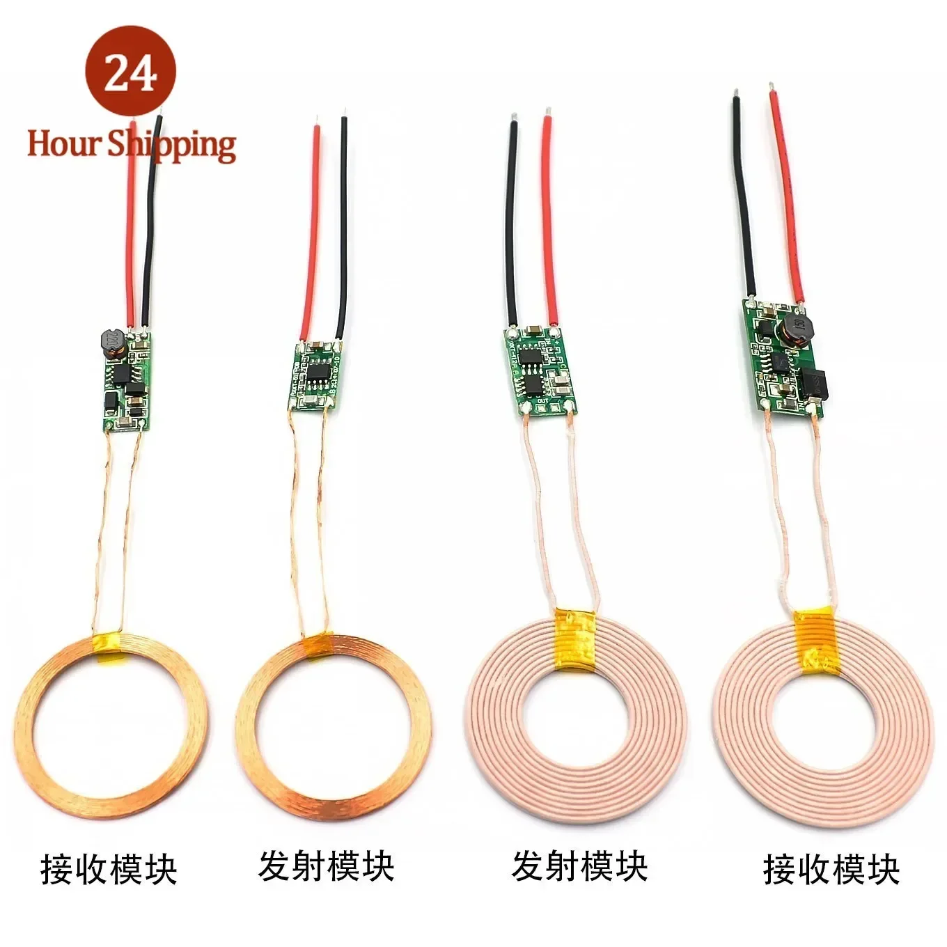 5v 1A/5V 2A Wireless Charger Module Large Current Wireless Power Supply Module Transmitter Receiver Charging Coil Module DIY