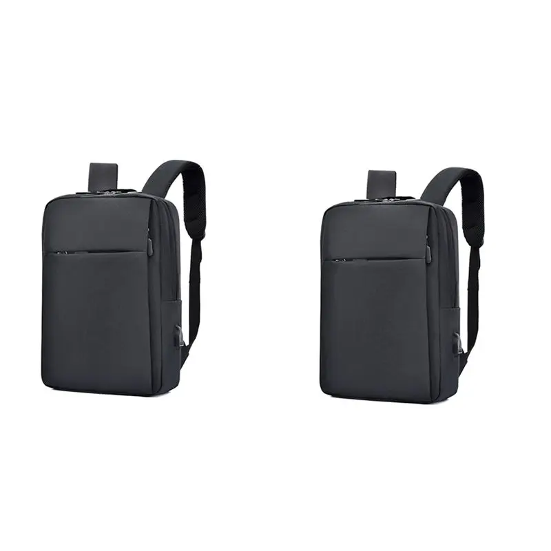 

TEXU 2X Рюкзак для ноутбука Большая вместительная дорожная сумка Мужской водонепроницаемый рюкзак Студенческая школьная сумка-черный