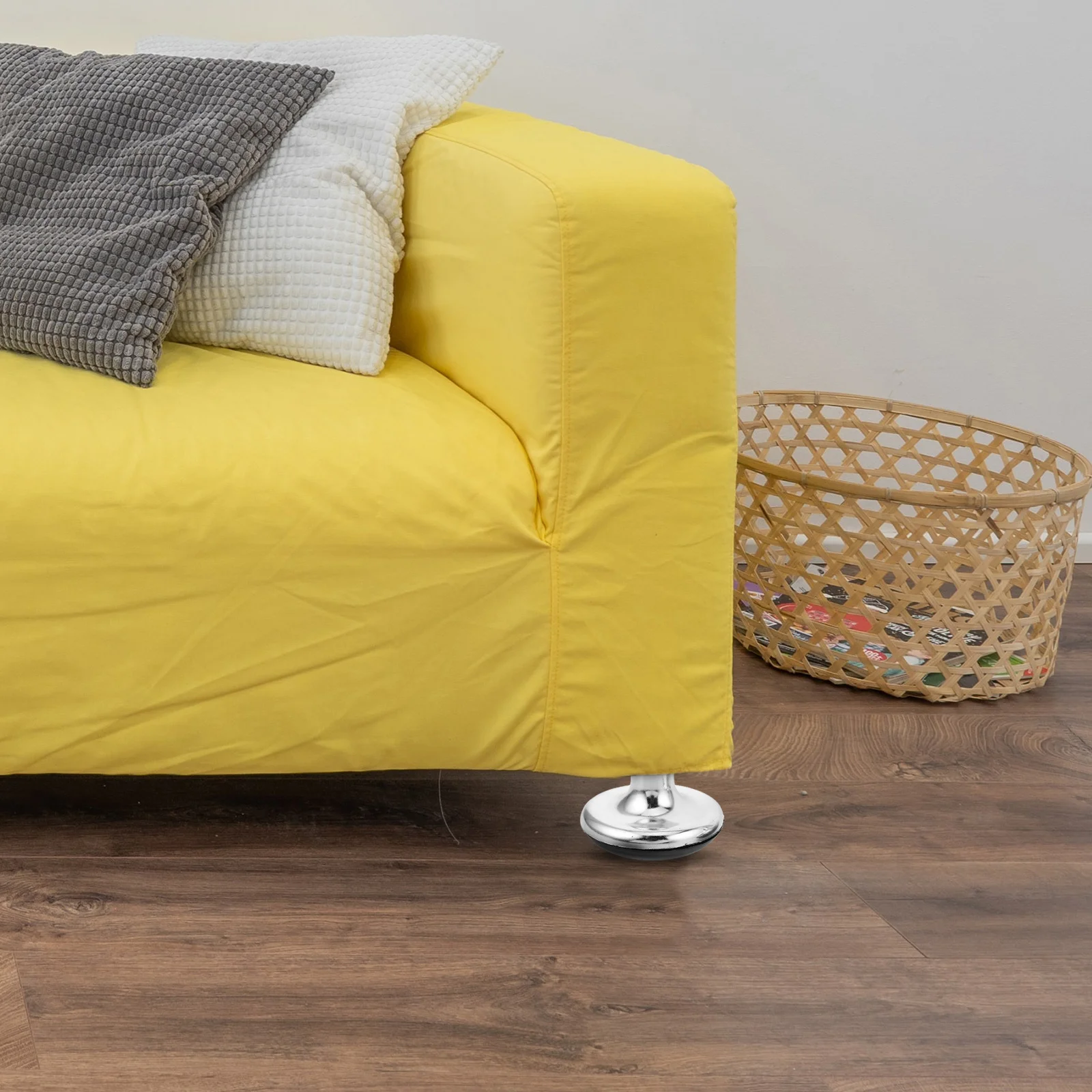 

8pcs Chrome Furniture Legs For Sofa Bed Chair Table Cabinet Heavy Duty Non-Slip Floor Protectors With High Load Capacity Glides